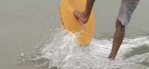 Do a skimboard no-comply