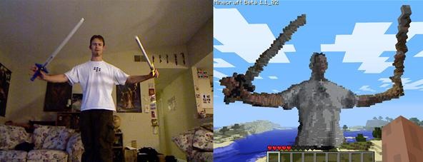 How to Turn Kinect Snapshots into 3D Statues in MineCraft