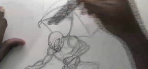 Draw bat or demon wings
