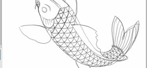 Draw a koi fish in Photoshop