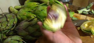 Clean and cut an artichoke