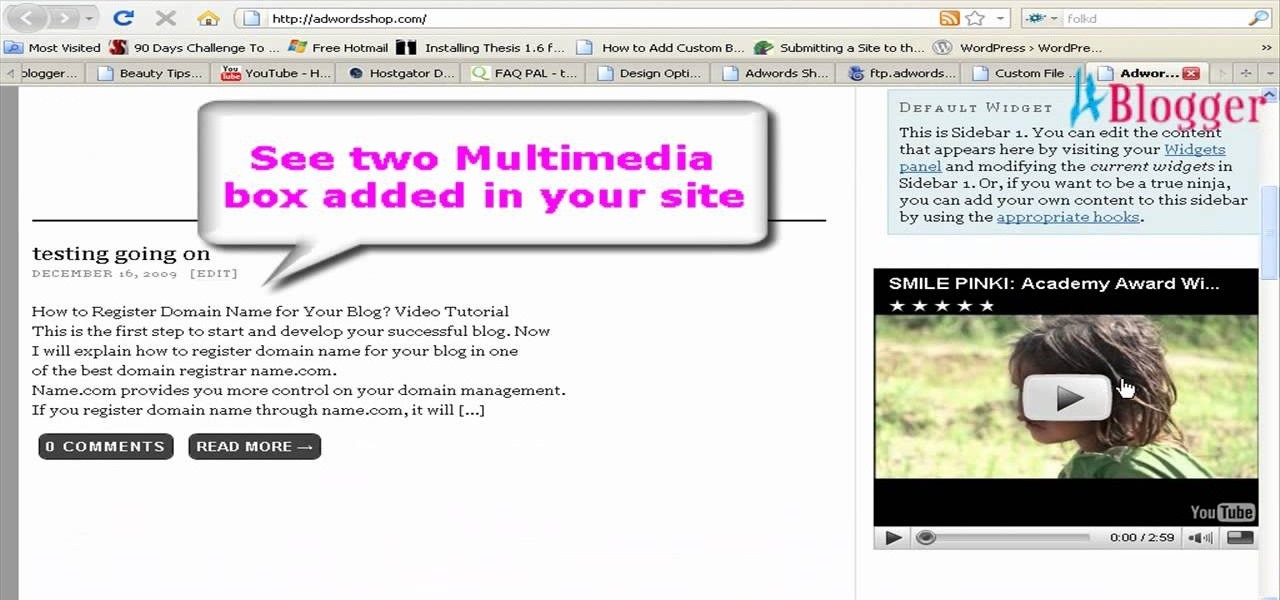Widgetize the Multimedia Box