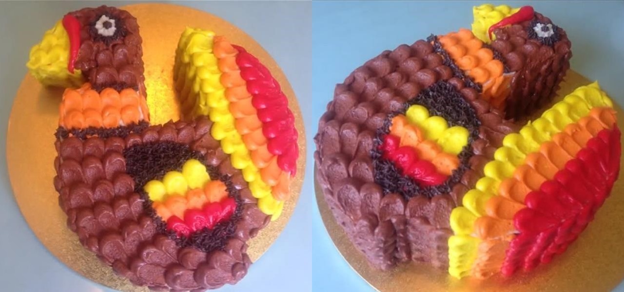 Make an Easy Turkey-Shaped Cake for Thanksgiving