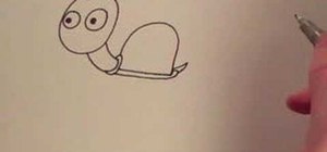 Draw an adorable cartoon turtle