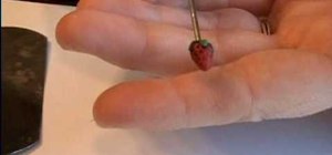 Make a mini strawberry for a dollhouse