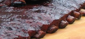 Barbecue & smoke pork ribs