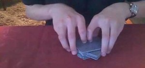 Do the push-through shadow card shuffle