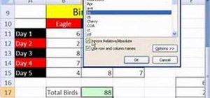 Apply names to formulas with Excel's Apply Name tool