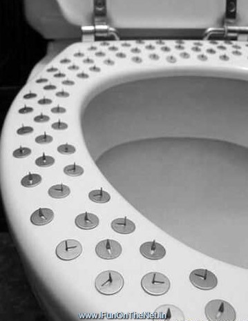 Tacky toilet seat