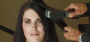 Use a straightening iron to curl your hair