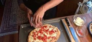 Make homemade duck egg pizza with a puff pastry crust