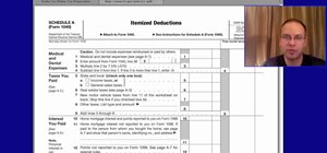 Fill out schedule A deductions of the federal 1040