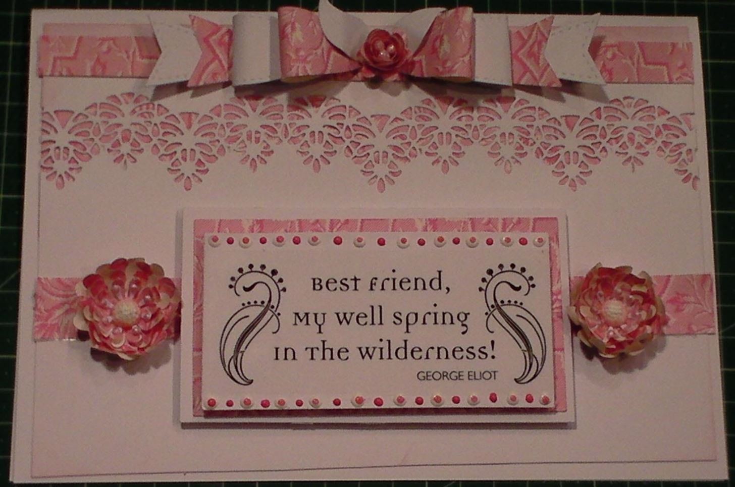How to Make a Pretty Pink Inset Corvus Die Card