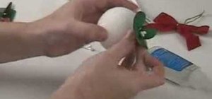 Make a paper flower mistletoe kissing ball