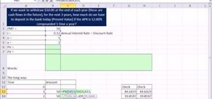 Calculate the present value of annuity in Microsoft Excel