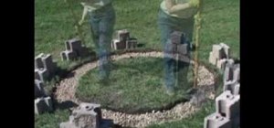 Build a fire pit out of cinder blocks
