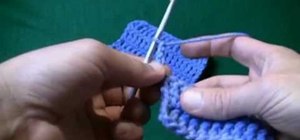 Do a triple crochet stitch pattern for left handers