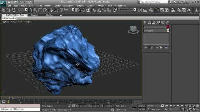 Model a comet or an asteroid in 3ds Max 2010 or 2011