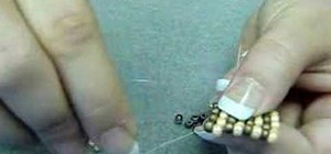 Make a peyote stitch bracelet with a Swarovski button