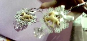 Make your own hoop earrings out of leftover craft pieces