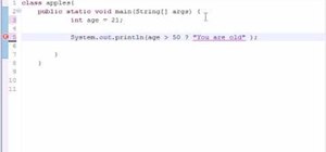 Use conditional operators when programming in Java