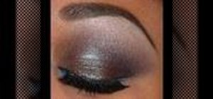 Apply blue and brown eye makeup