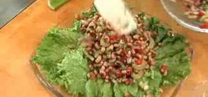 Prepare a black eyed pea salad