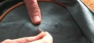 Embroider a simple shape using a chain stitch