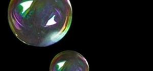 Blow anti-gravity floating bubbles