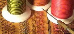 Create a decorative stitch on an embroidery machine