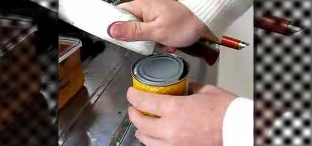How to Open a can using a knife instead of a can opener « Kitchen Utensils  & Equipment :: WonderHowTo