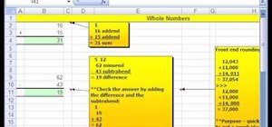 Add and subtract numbers with Excel's SUM function