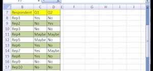 Summarize survey results with a pivot table in Excel