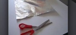 Sharpen scissors with aluminum foil