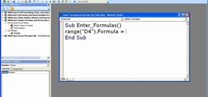 Enter formulas in Excel with a macro