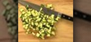 Coarse chop vegetables