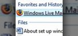 Set up Windows Live mail on Windows Vista