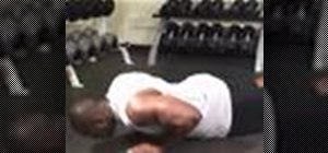 Do a close grip pushup arm exercise
