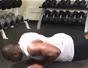 Do a close grip pushup arm exercise