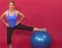 Exercise with the side split squat on stability ball