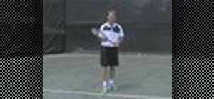 Add top spin to a tennis serve