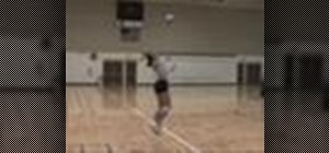 Jump serve in a game of volleyball