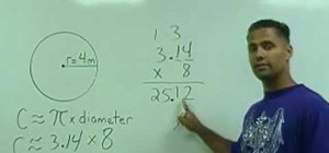 Figure out circumference with given radius