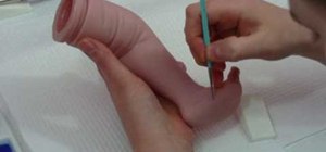 Apply veins to a reborn baby doll