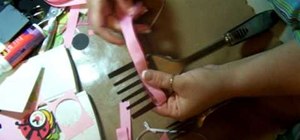 Make a bow using a fork