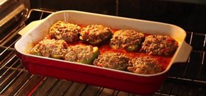 Make beef and rice stuffed bell peppers