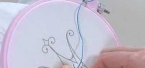 Embroider a back stitch