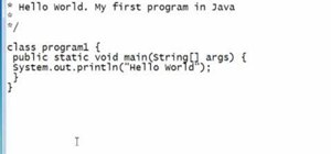 Compile and run a "Hello World" program in Java