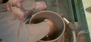 Throw a false bottom on a ceramic flower pot