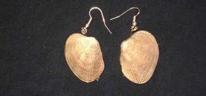Make simple seashell earrings